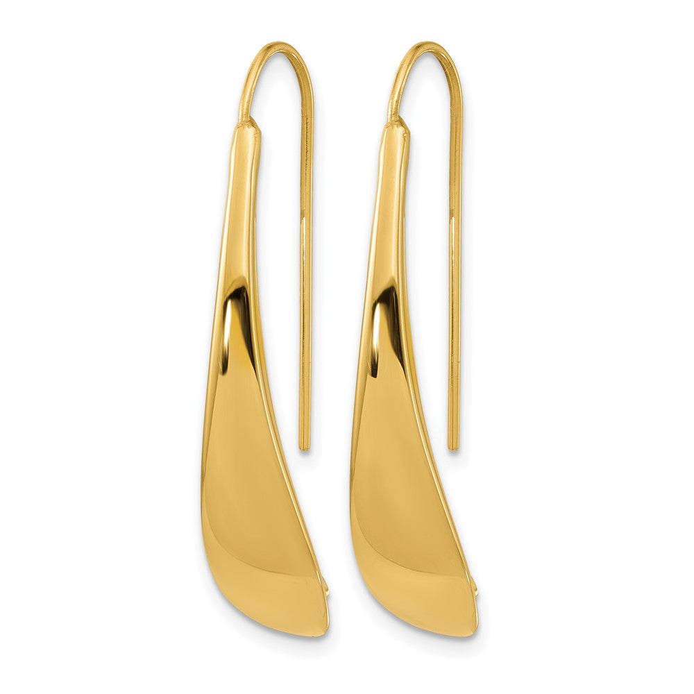 14k Polished Threader Earrings