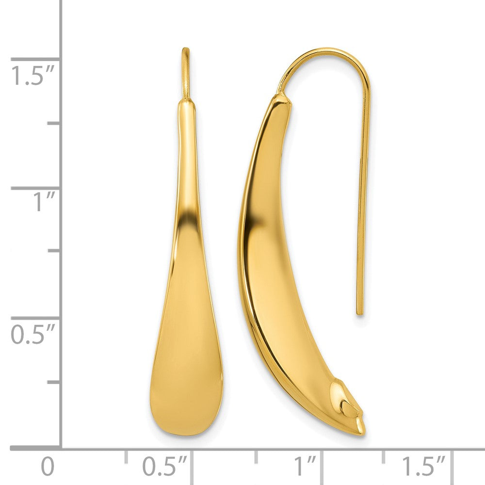 14k Polished Threader Earrings