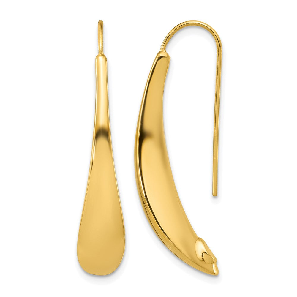 14k Polished Threader Earrings