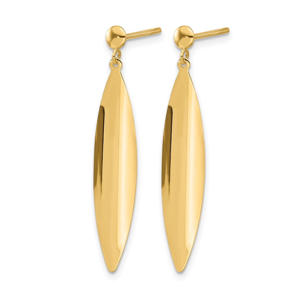 14K Polished Post Dangle Earrings