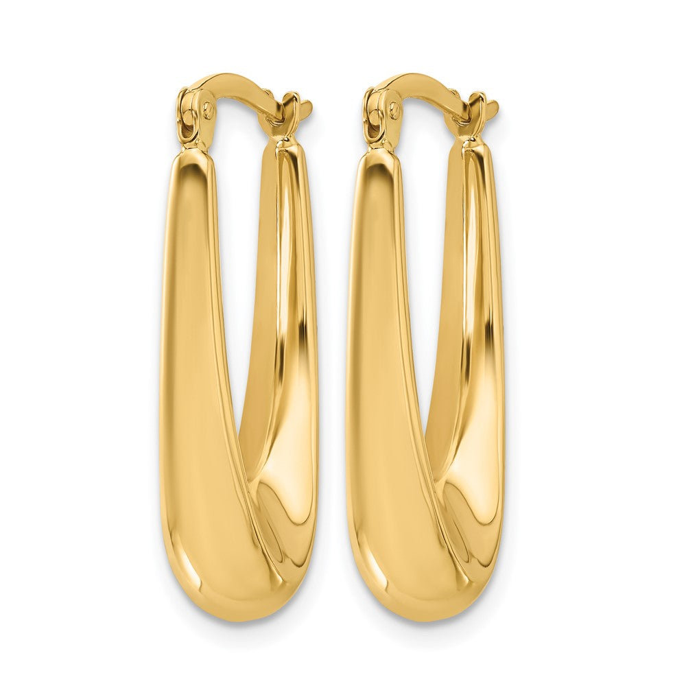 14K Polished Hoop Earrings