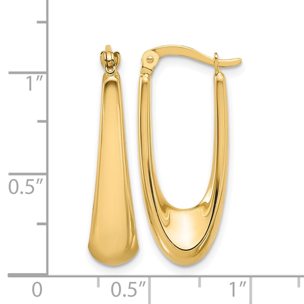 14K Polished Hoop Earrings