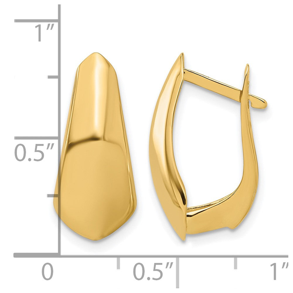 14K Polished Hoop Earrings