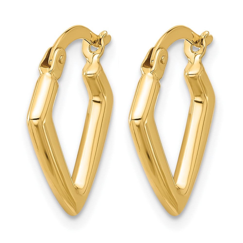 14K Polished Fancy Hoop Earrings