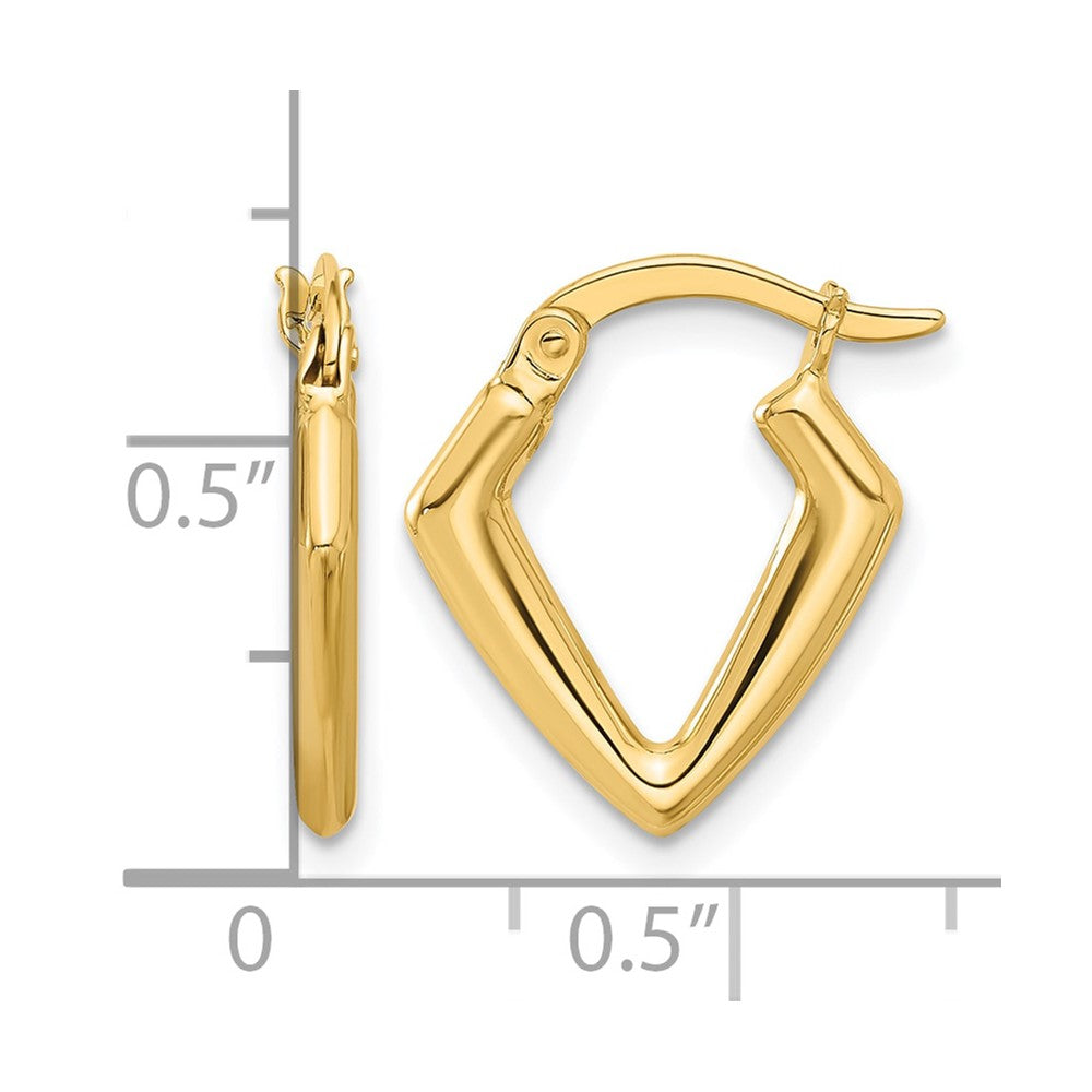 14K Polished Fancy Hoop Earrings