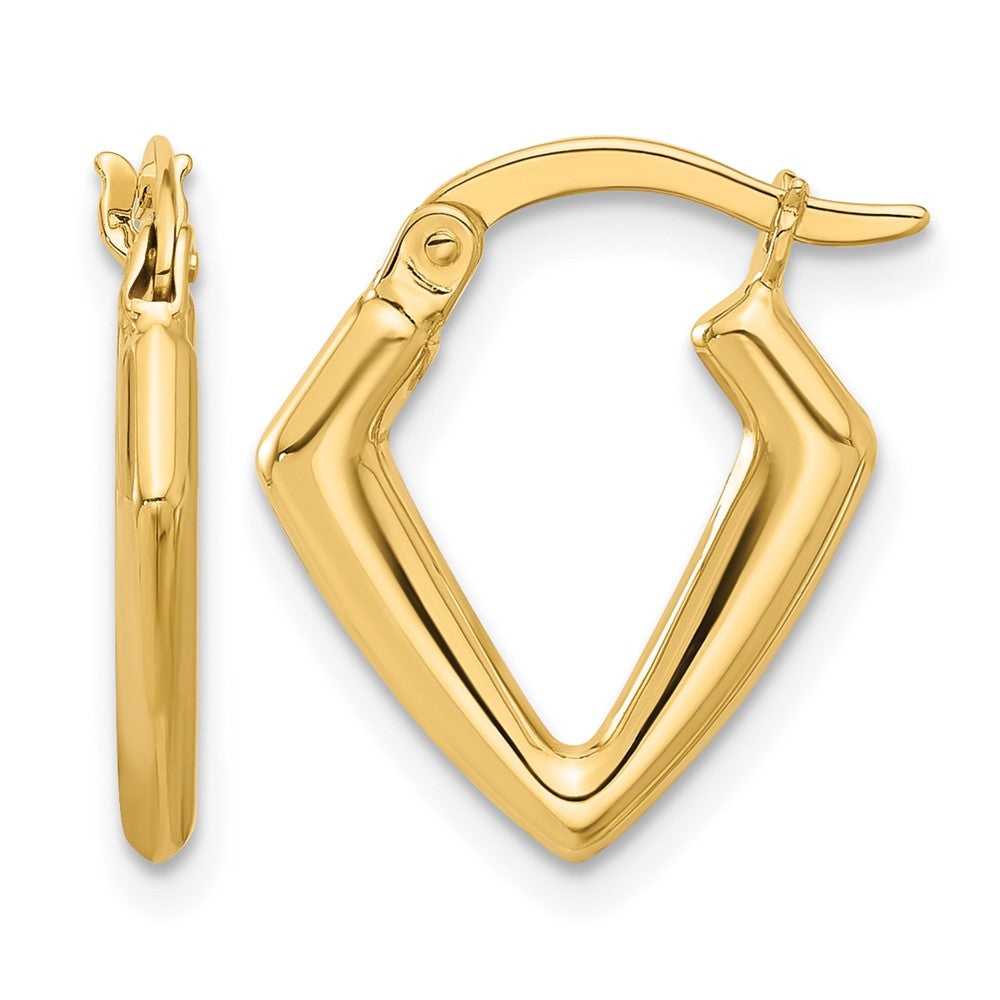 14K Polished Fancy Hoop Earrings