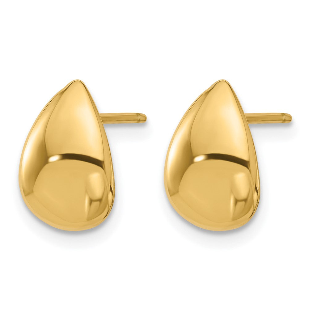 14K Polished Teardrop Post Earrings