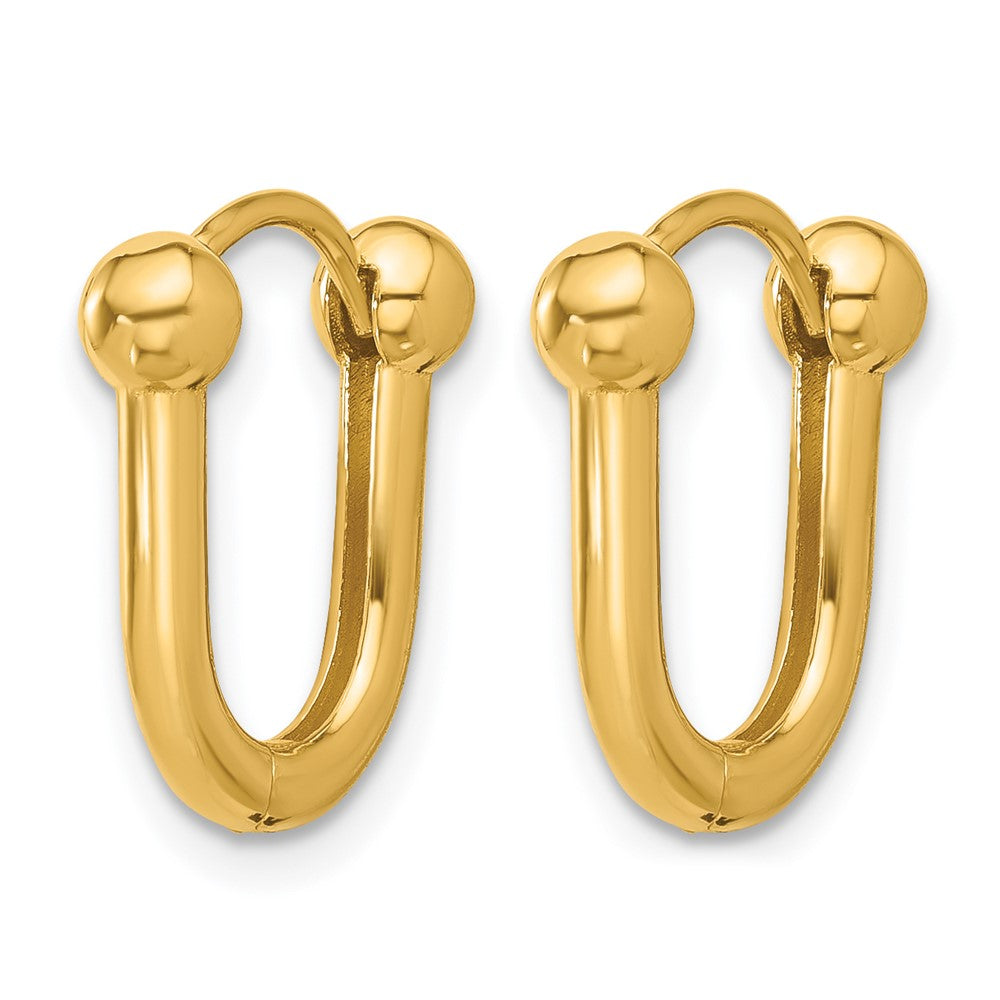 14K Polished Hinged Hoop Earrings