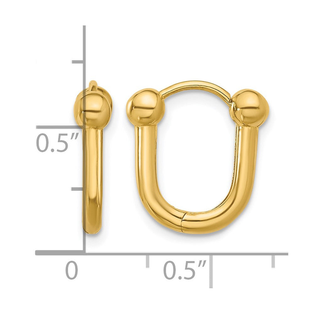 14K Polished Hinged Hoop Earrings