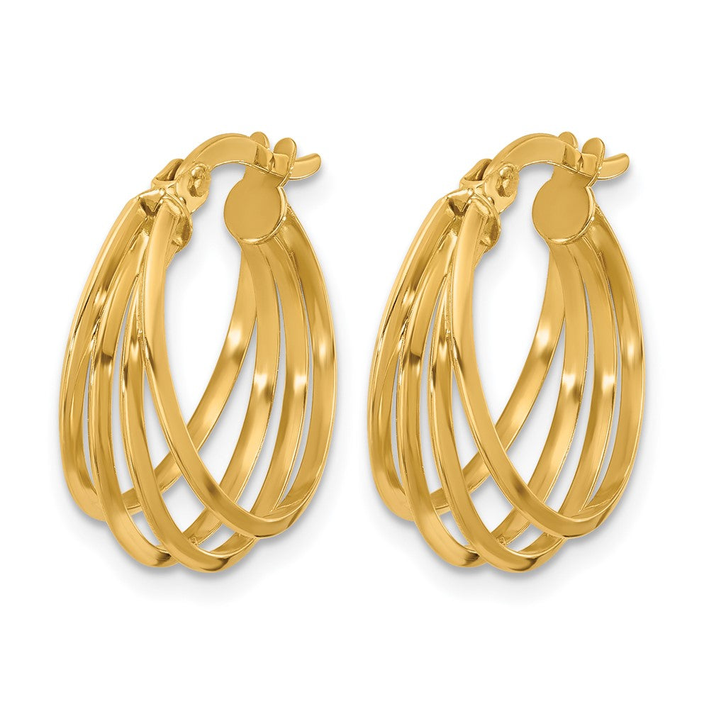 14K Polished Hoop Earrings
