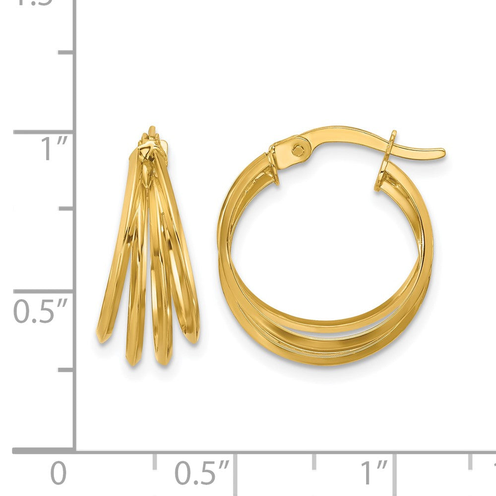 14K Polished Hoop Earrings