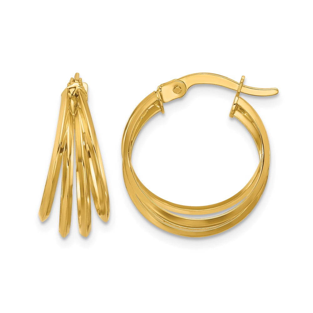 14K Polished Hoop Earrings
