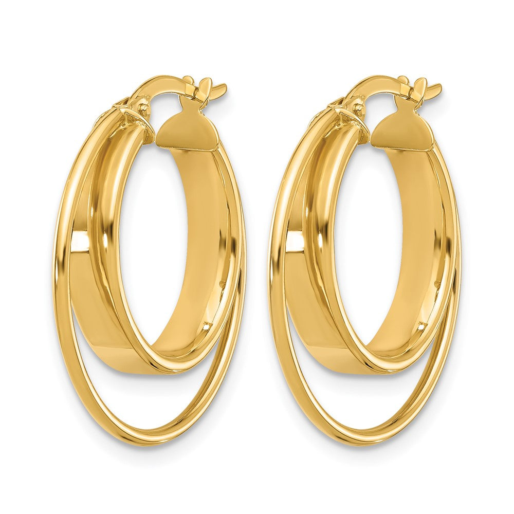 14K Polished Hoop Earrings