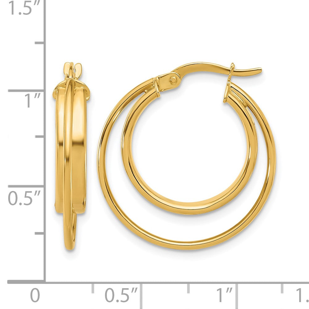 14K Polished Hoop Earrings