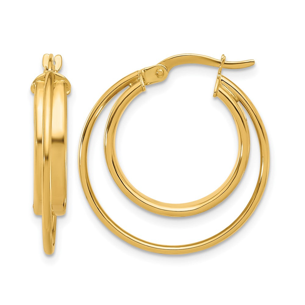 14K Polished Hoop Earrings