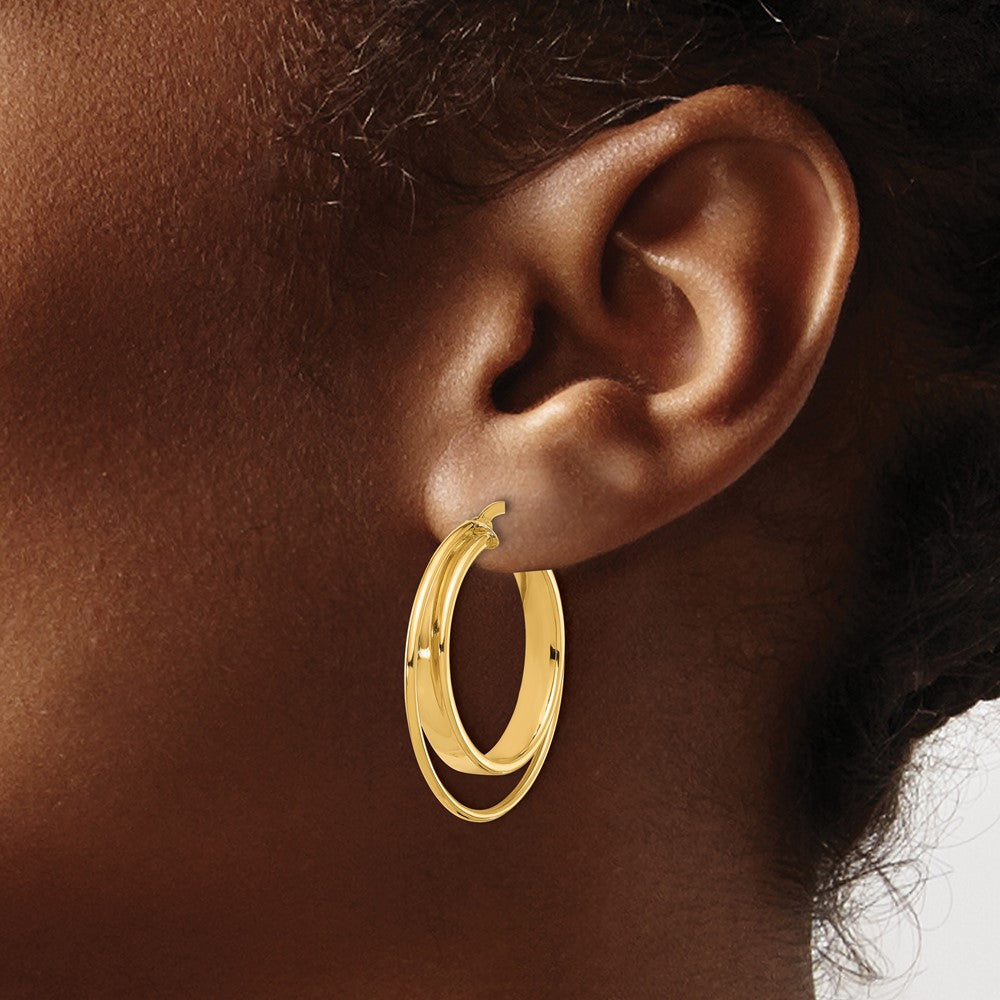 14K Polished Hoop Earrings