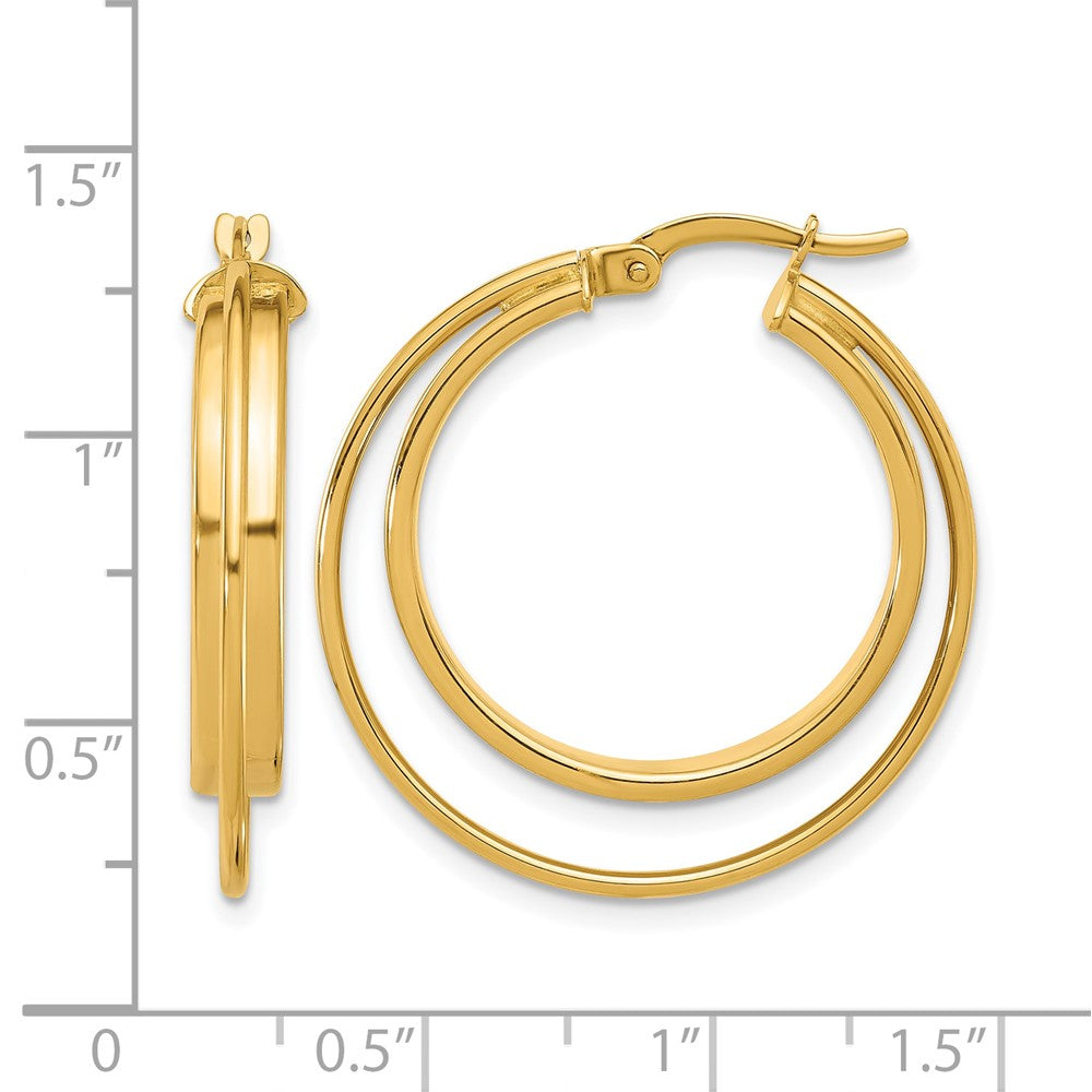 14K Polished Hoop Earrings