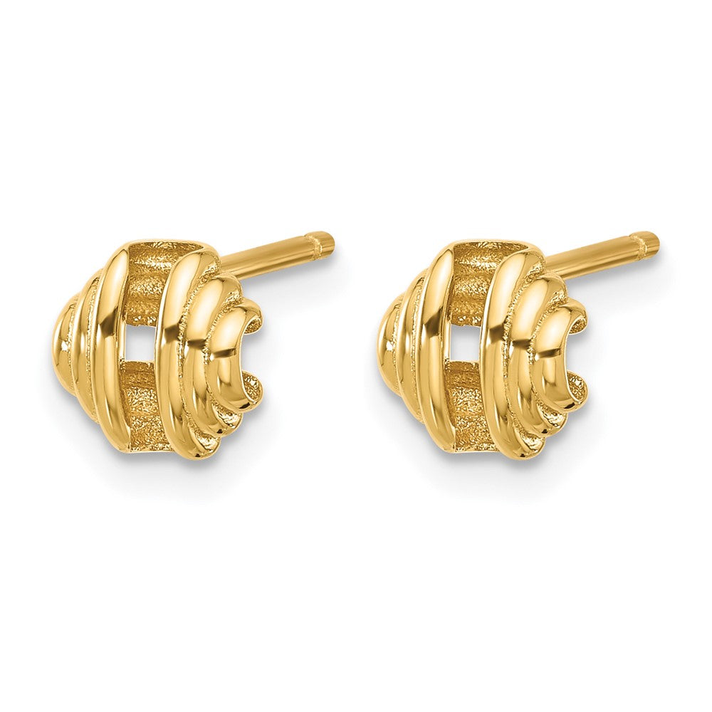 14K Polished Post Earrings