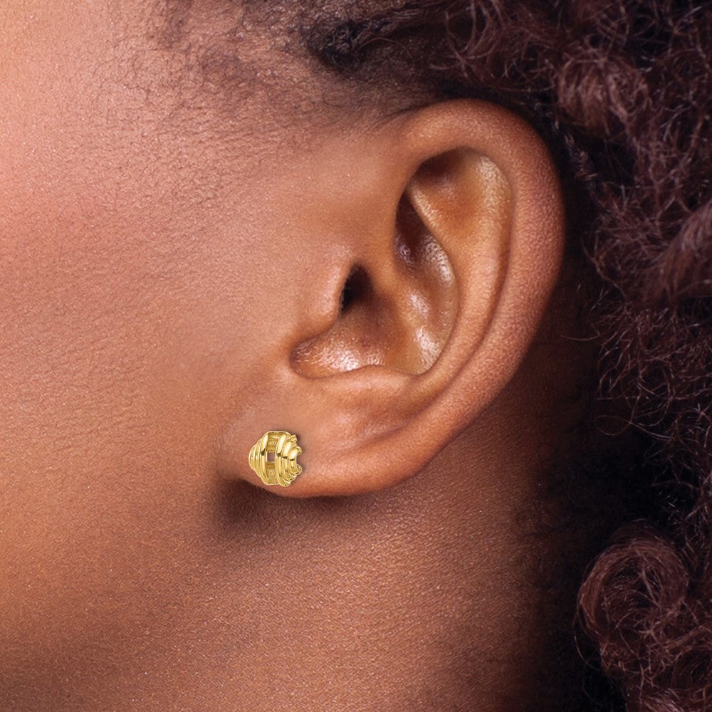 14K Polished Post Earrings