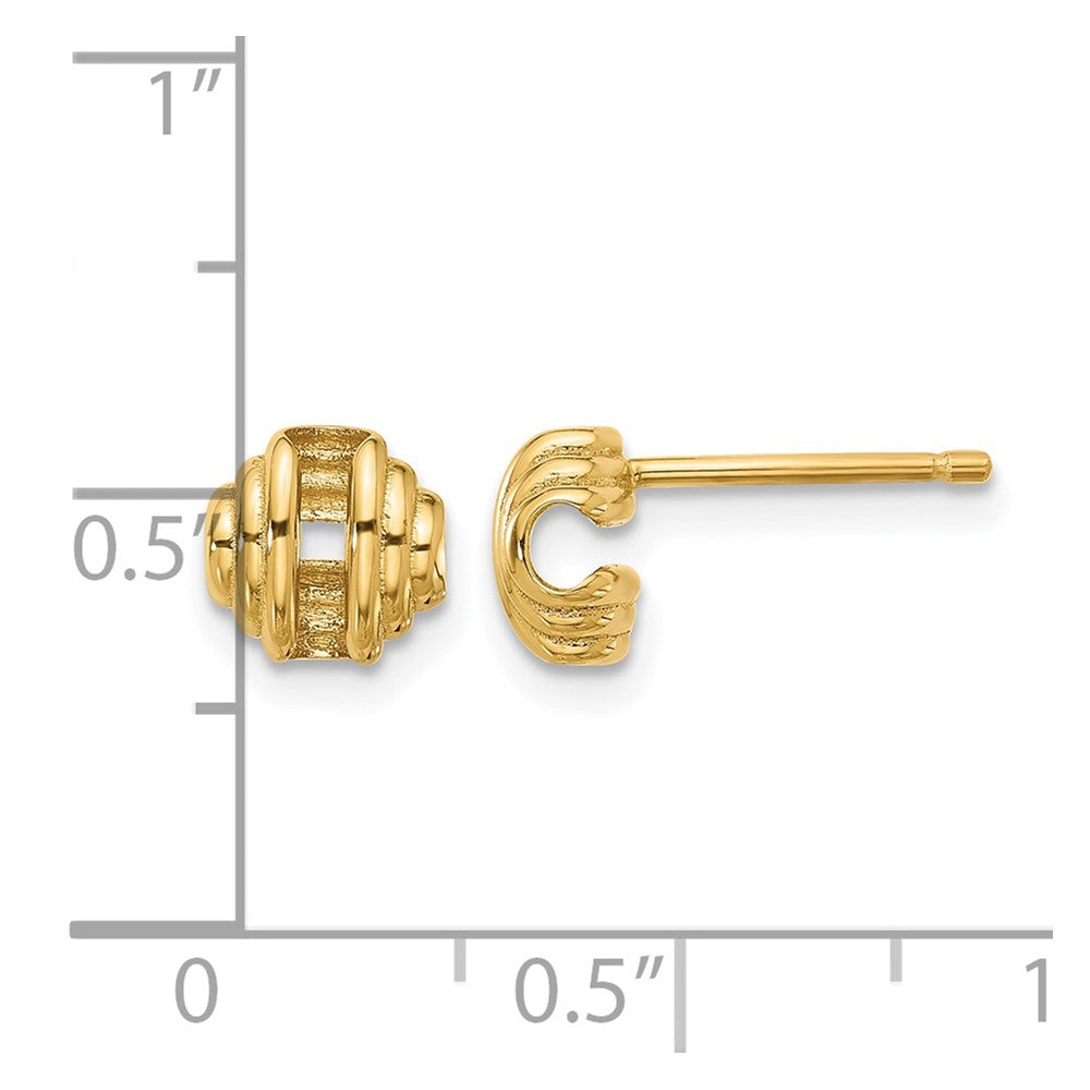 14K Polished Post Earrings