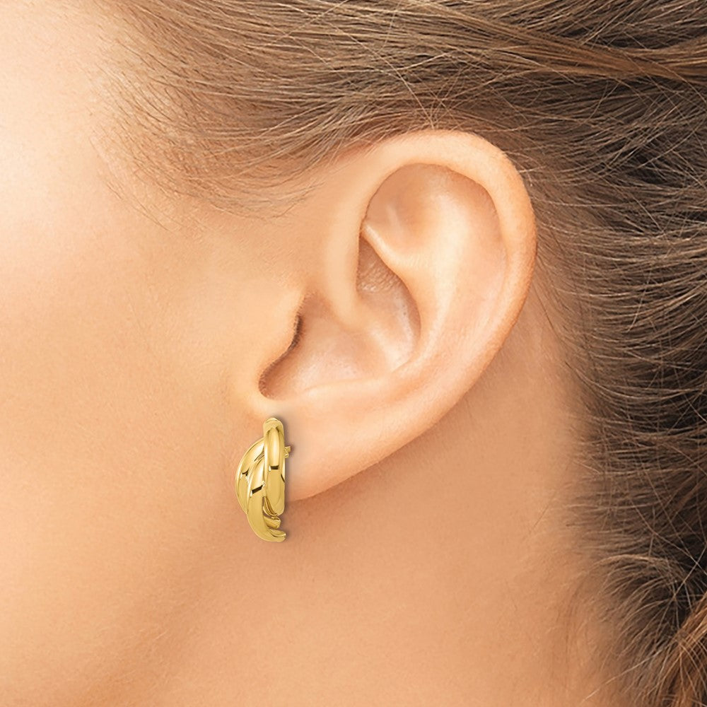 14k Polished Twisted Post Earrings