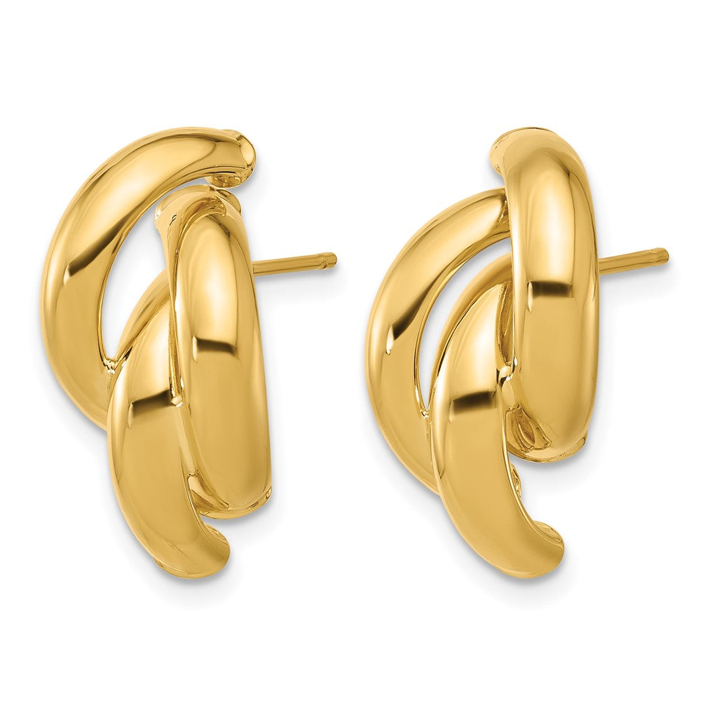 14k Polished Twisted Post Earrings