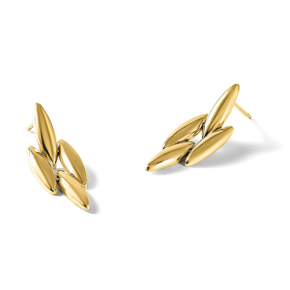 14K Polished Fancy Dangle Post Earrings