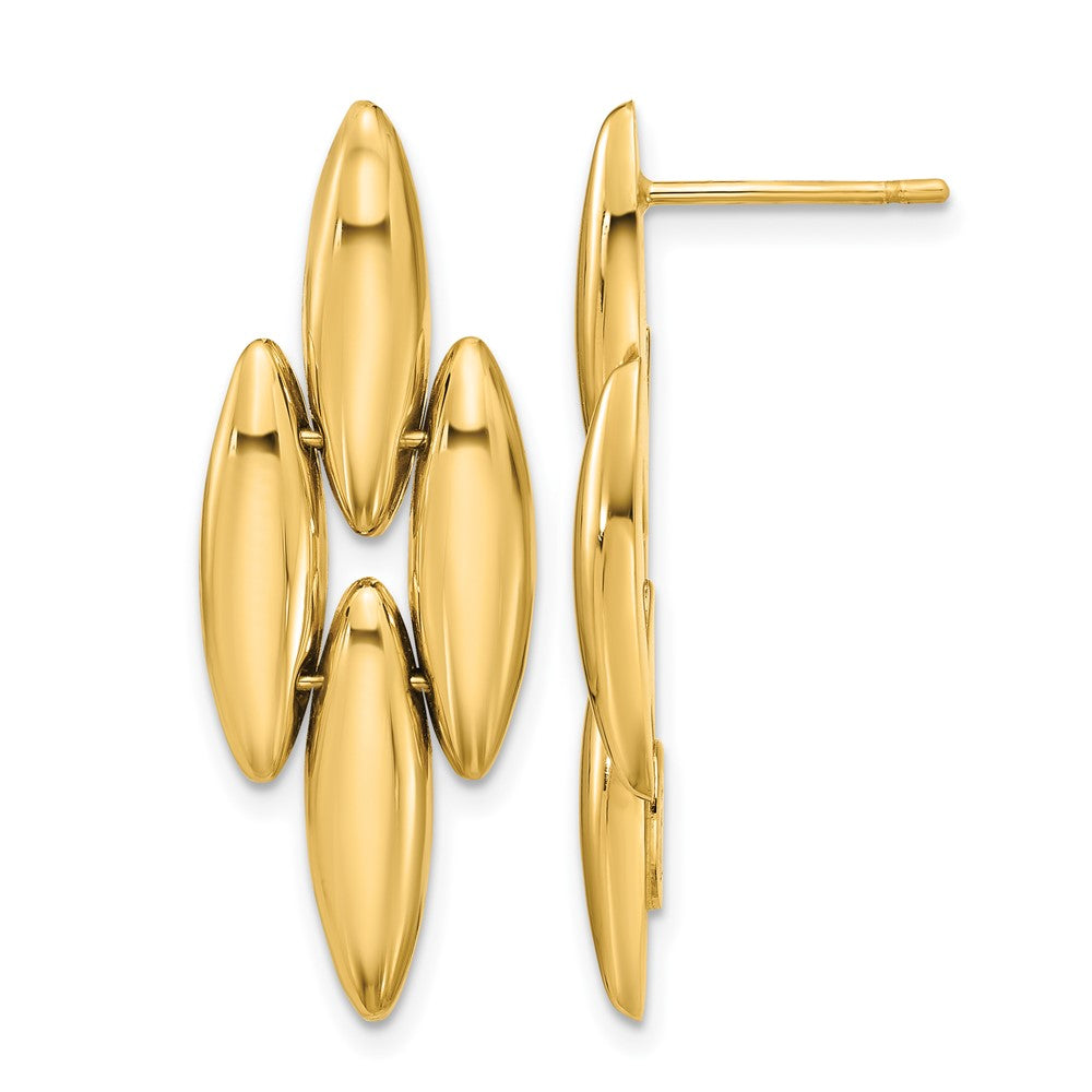 14K Polished Fancy Dangle Post Earrings
