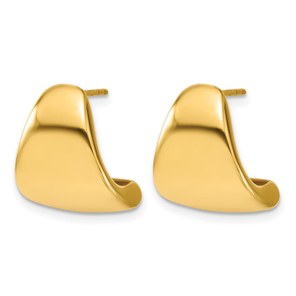 14K Polished Curve Post Earrings