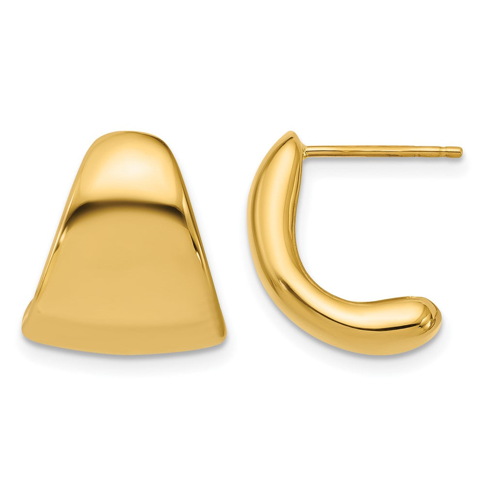 14K Polished Curve Post Earrings