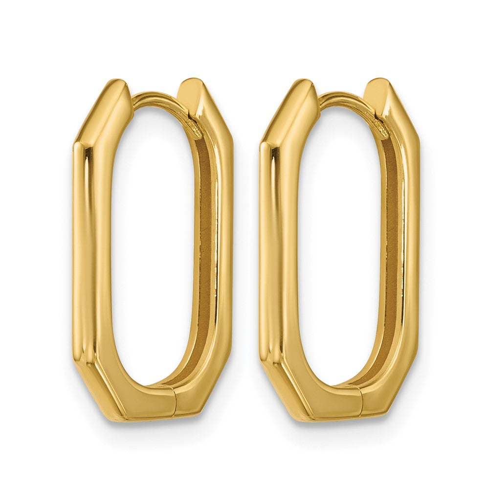14K Polished Hinged Hoop Earrings