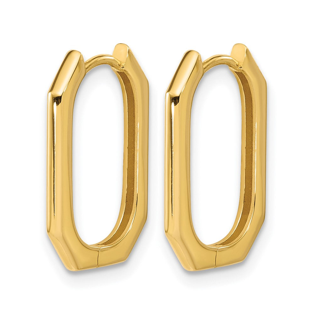 14K Polished Hinged Hoop Earrings