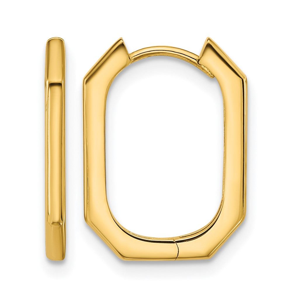 14K Polished Hinged Hoop Earrings