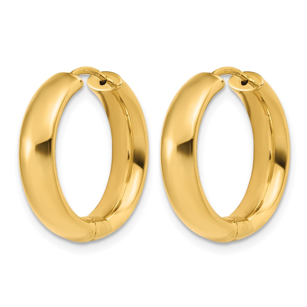 14K Polished Hinged Hoop Earrings