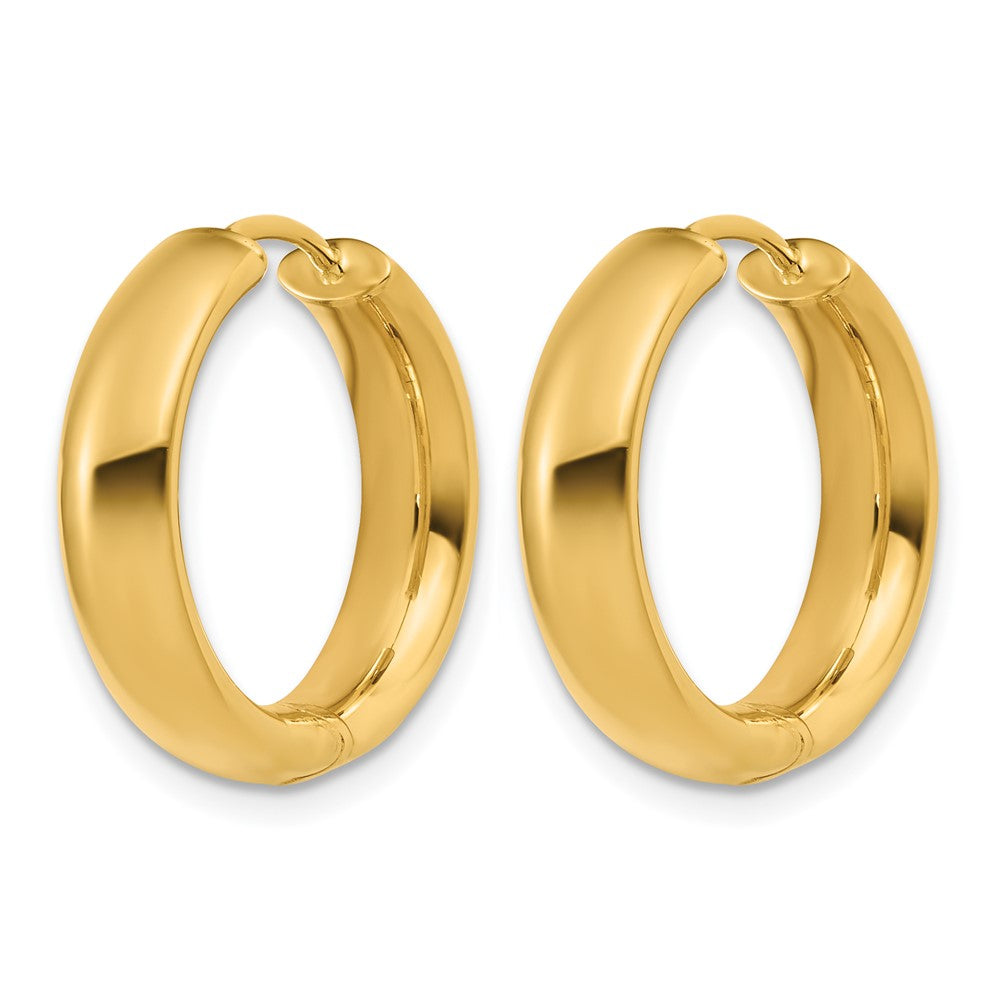 14K Polished Hinged Hoop Earrings