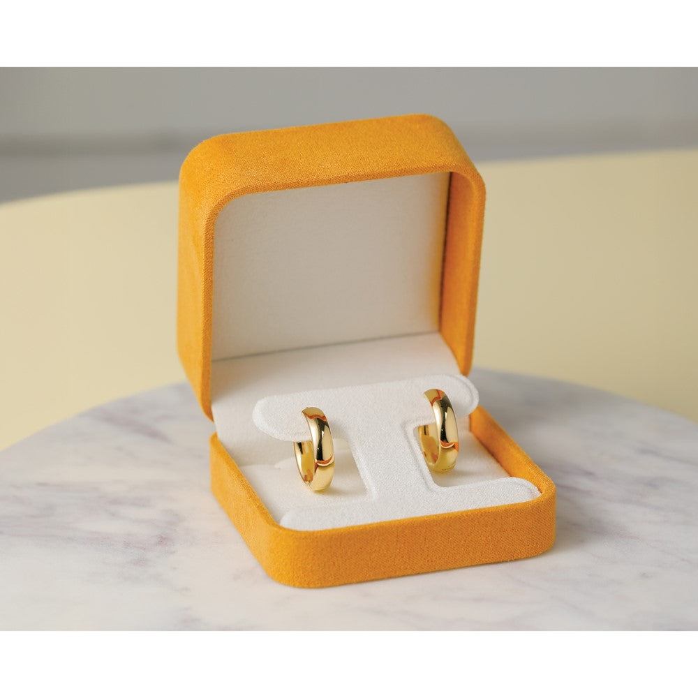 14K Polished Hinged Hoop Earrings