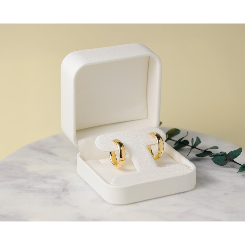 14K Polished Hinged Hoop Earrings