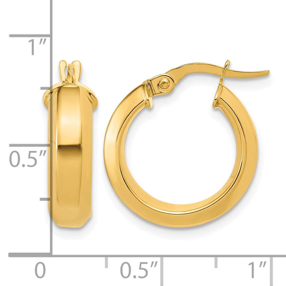 14K Polished Hoop Earrings