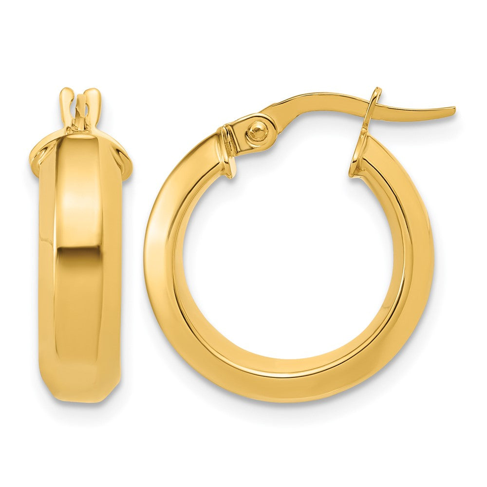 14K Polished Hoop Earrings