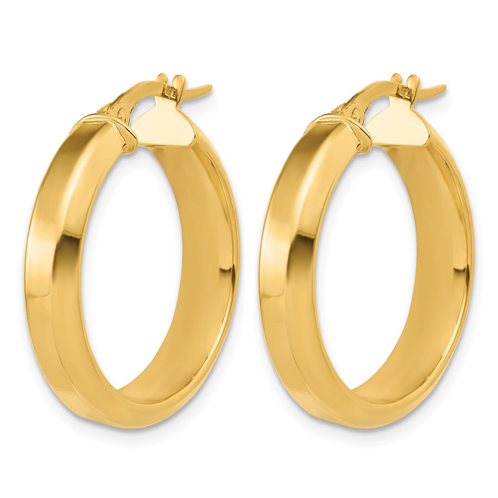 14K Polished Hoop Earrings