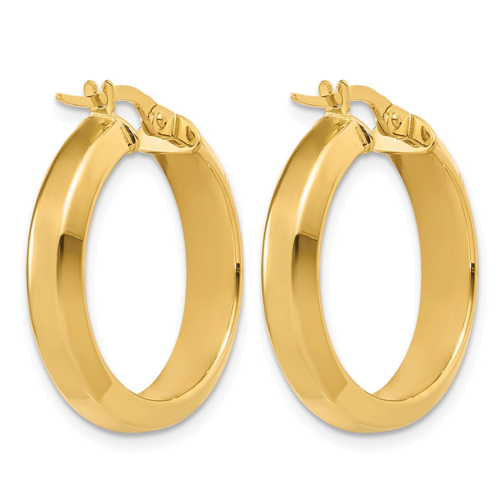 14K Polished Hoop Earrings