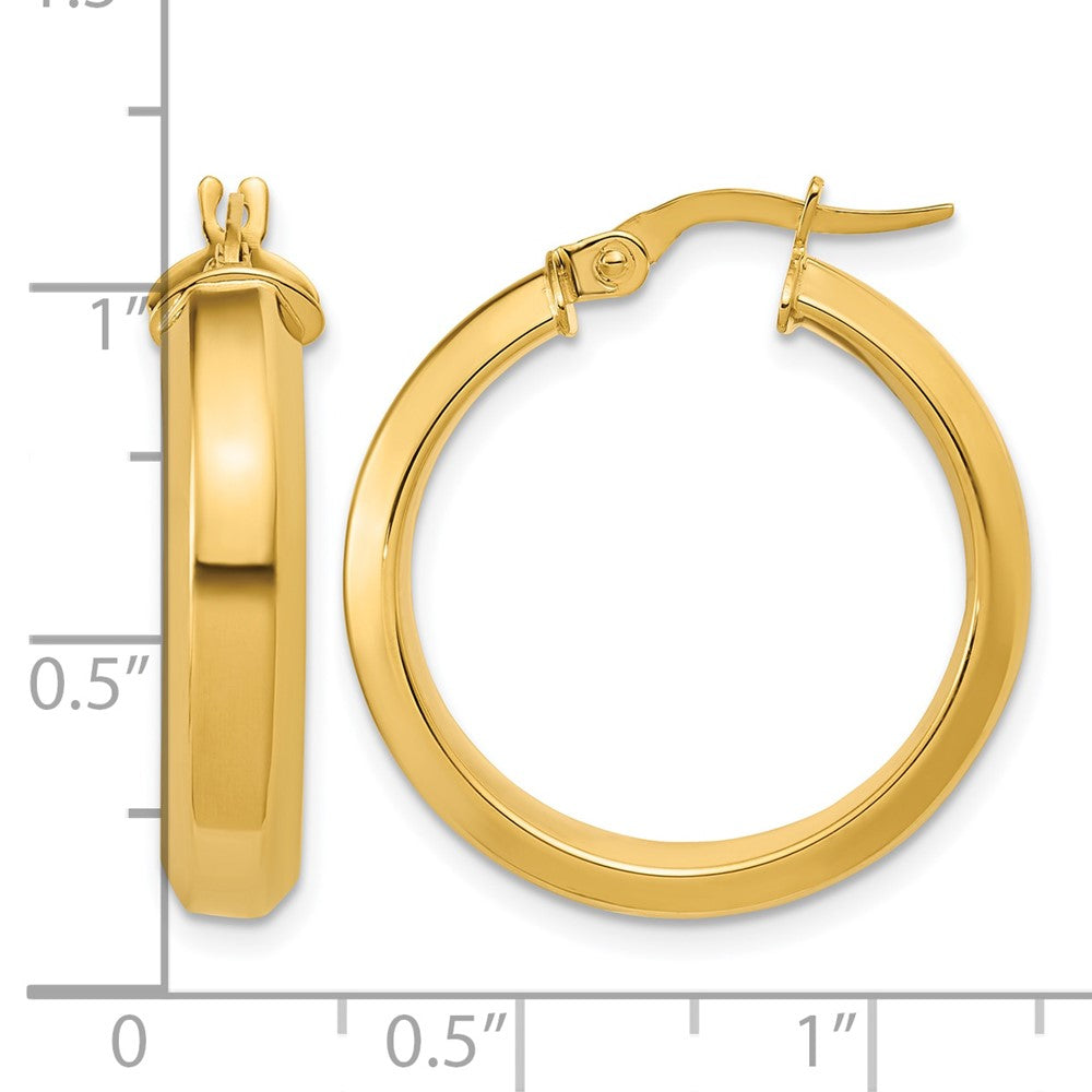 14K Polished Hoop Earrings
