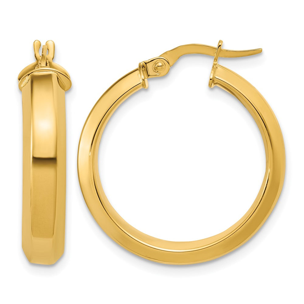 14K Polished Hoop Earrings