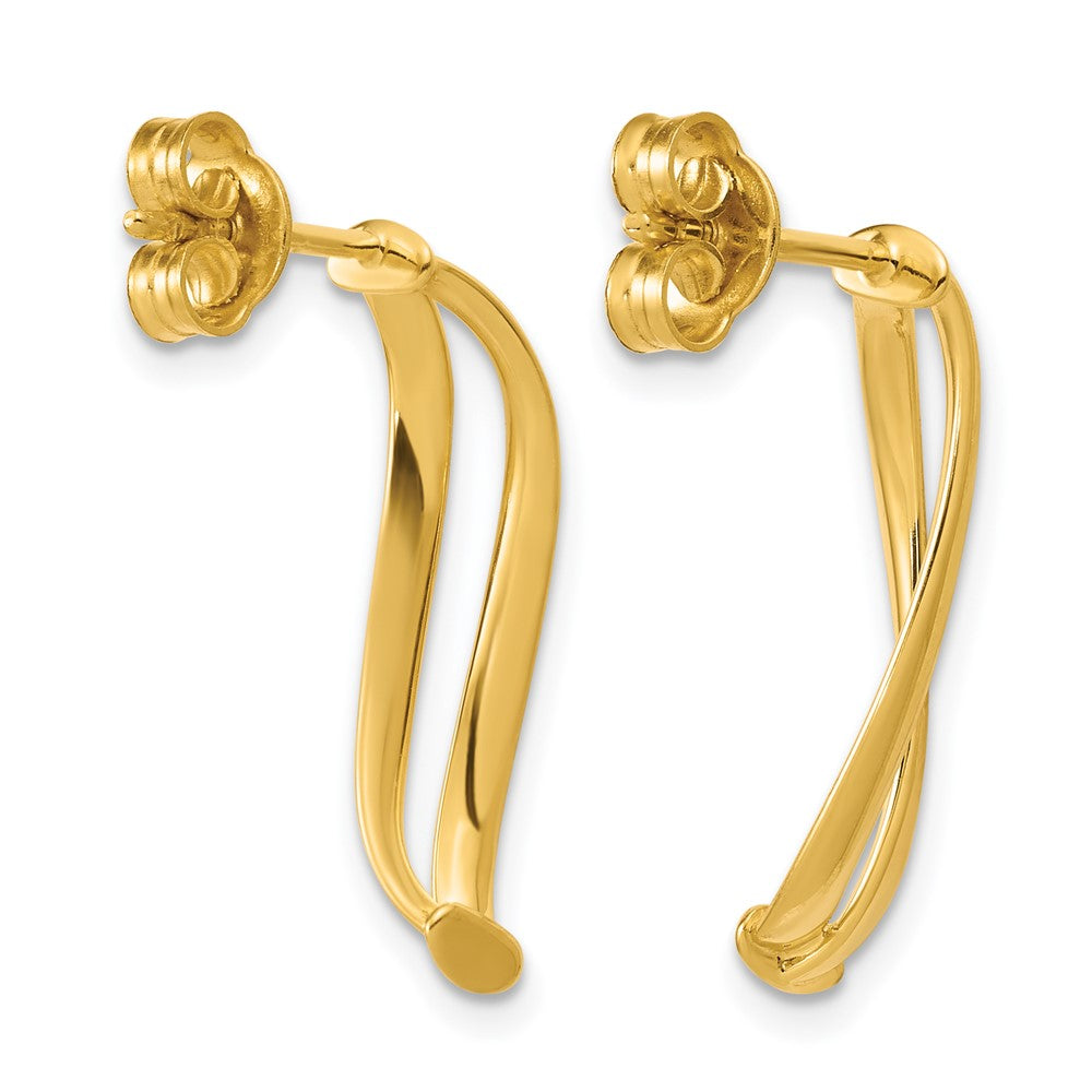 14K Polished Curve Post Earrings