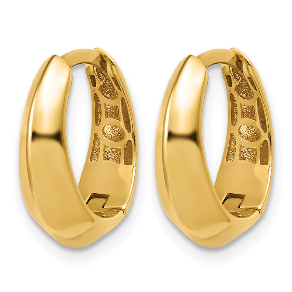 14K Polished Hinged Hoop Earrings