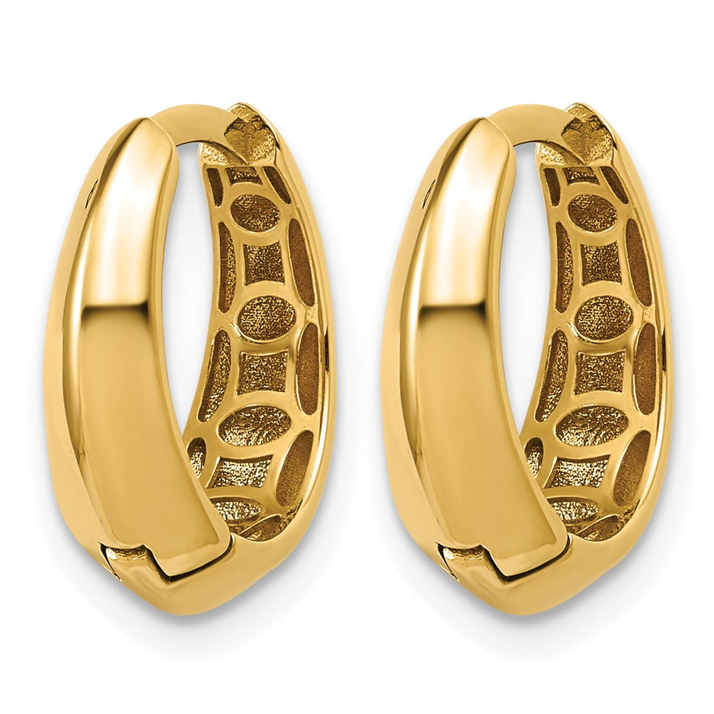 14K Polished Hinged Hoop Earrings