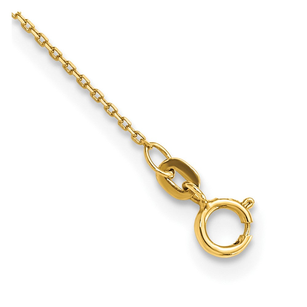 14K Polished and Filigree Flower Stations with 1in. ext. Necklace