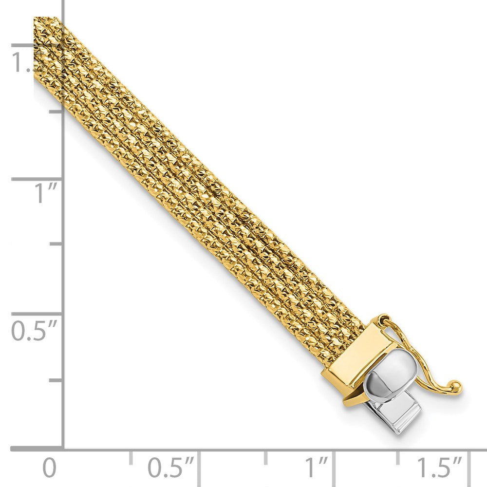 14K Polished Woven Bracelet