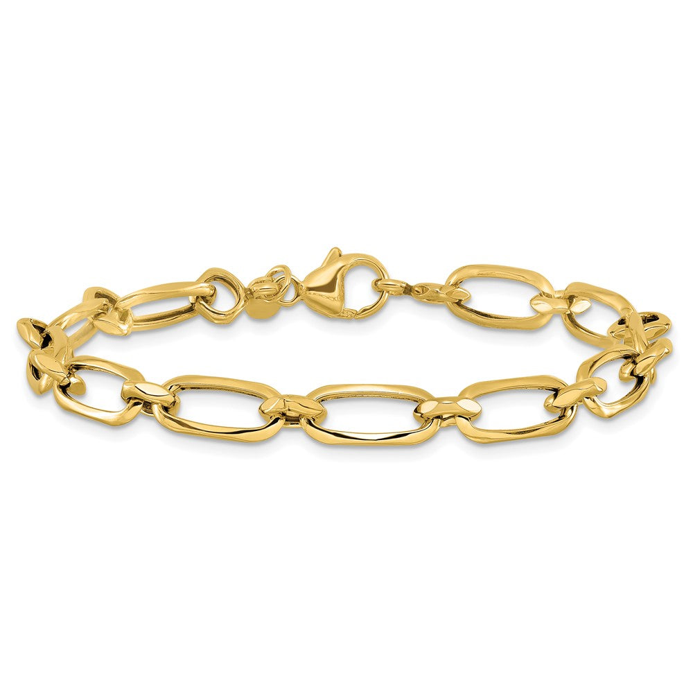 14K Polished Fancy Link Bracelet