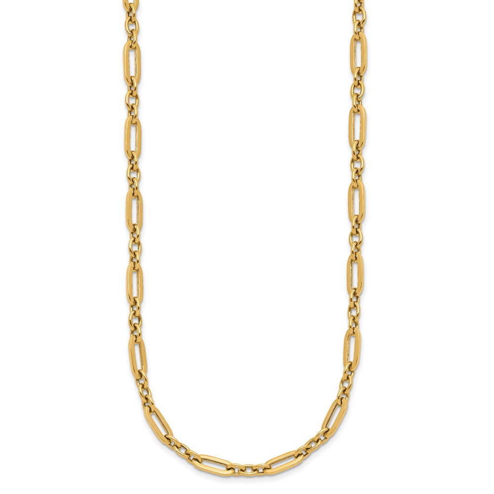 14K Polished Fancy Link Necklace